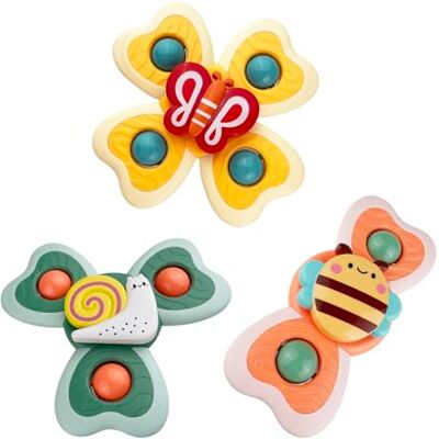 Winfnalsis Badewannenspielzeug, 3 Stück Saugnapf Spielzeug Kinder Sensorik Spielzeug für Baby, Saugnapf Drehspielzeug, Tisch Saugnapf ab 1 Jahr Badespielzeug Saugnapf Spielzeug Kinder Baby Winfnalsis Badewannenspielzeug, 3 Stück Saugnapf Spielzeug Kinder Sensorik Spielzeug für Baby, Saugnapf Drehspielzeug, Tisch Saugnapf ab 1 Jahr Badespielzeug Saugnapf Spielzeug Kinder Baby