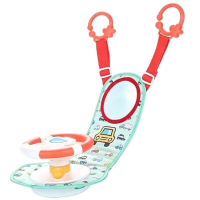 Neptuiby Baby-Lenkrad-Spielzeug, 360° drehbare Autositz-Lenkräder für Kleinkinder Mit Klicks um 360° drehbar, lustiger Spiegel für Ruhe, tragbar für Auto/Zuhause, kleinkindfreundlich Neptuiby Baby-Lenkrad-Spielzeug, 360° drehbare Autositz-Lenkräder für Kleinkinder Mit Klicks um 360° drehbar, lustiger Spiegel für Ruhe, tragbar für Auto/Zuhause, kleinkindfreundlich