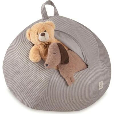 MISIOO Kinder Sitzsack Bezug für Kuscheltiere – Spielzeug Aufbewahrung & Bean Bag in einem – Cord Stoff, Waschbar, mit Reißverschluss – Kuscheltier Organizer für Kinderzimmer Beige MISIOO Kinder Sitzsack Bezug für Kuscheltiere – Spielzeug Aufbewahrung & Bean Bag in einem – Cord Stoff, Waschbar, mit Reißverschluss – Kuscheltier Organizer für Kinderzimmer Beige