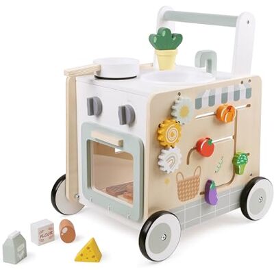 Bayer Lauflernwagen Holz 2in1 Activity-Walker mit Spielküche Bayer Lauflernwagen Holz 2in1 Activity-Walker mit Spielküche