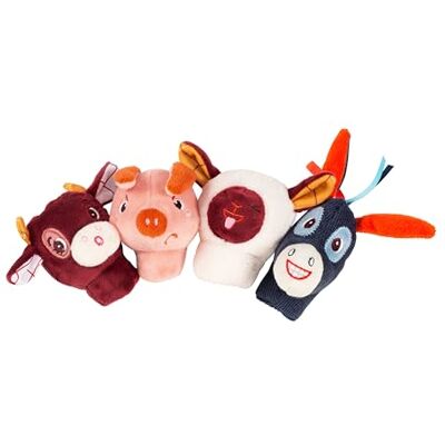 Lilliputiens – 4 Stoff-Fingerpuppen – Bauernhoftiere – Sensorisches Spielzeug für Kleinkinder – Pädagogisches Frühlernspielzeug zur Stimulierung von SEH- und Hörgefühl des Babys Lilliputiens – 4 Stoff-Fingerpuppen – Bauernhoftiere – Sensorisches Spielzeug für Kleinkinder – Pädagogisches Frühlernspielzeug zur Stimulierung von SEH- und Hörgefühl des Babys
