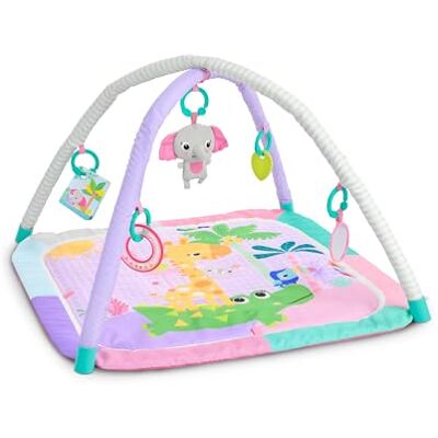 Bright Starts Wild Wiggles Sweet Safari FoldAway Aktivitätsspielzeug, rosa Spielmatte für Mädchen ab der Geburt und älter, inklusive 5 Spielzeugen, handliches Design für kleine Räume Bright Starts Wild Wiggles Sweet Safari FoldAway Aktivitätsspielzeug, rosa Spielmatte für Mädchen ab der Geburt und älter, inklusive 5 Spielzeugen, handliches Design für kleine Räume
