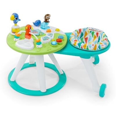 Bright Starts , Around We Go Tropic Cool 2-in-1 Spielstation & Lauflernwagen, Spieletisch mit Lichtern & Musik, 10 Aktivität Spielzeug, motorische Entwicklung, Grün, ab 6 Monaten Bright Starts , Around We Go Tropic Cool 2-in-1 Spielstation & Lauflernwagen, Spieletisch mit Lichtern & Musik, 10 Aktivität Spielzeug, motorische Entwicklung, Grün, ab 6 Monaten