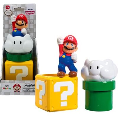 Bizak Super Mario 30693856 Set zum Stapeln und Gießen von Wasser, Badespielzeug mit Mario-Spritzer, stapelbare Gläser Wolke, Rohr und Frageblock, Wasserspiel für Kinder ab 2 Jahren Bizak Super Mario 30693856 Set zum Stapeln und Gießen von Wasser, Badespielzeug mit Mario-Spritzer, stapelbare Gläser Wolke, Rohr und Frageblock, Wasserspiel für Kinder ab 2 Jahren