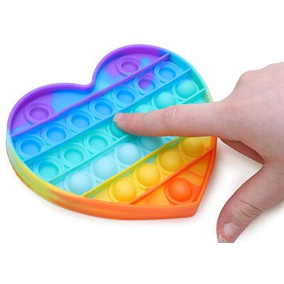 Toyland ® Push Bubble Pop Bubble 'Pop It' Sensory Fidget Toy – viele Auswahl (Regenbogen-Herz) Toyland ® Push Bubble Pop Bubble 'Pop It' Sensory Fidget Toy – viele Auswahl (Regenbogen-Herz)