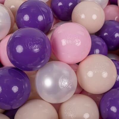 KiddyMoon 100 Bälle/7Cm Kinder Bälle Spielbälle Für Bällebad Baby Einfarbige Plastikbälle Made In EU, Pastellbeige/Puderrosa/Perle/Violett KiddyMoon 100 Bälle/7Cm Kinder Bälle Spielbälle Für Bällebad Baby Einfarbige Plastikbälle Made In EU, Pastellbeige/Puderrosa/Perle/Violett