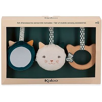 KALOO Stimuli 3 Sensorische, Mobile Spielzeuge Katzenformen Babyausstattung Spielzeug für Feinmotorik und Gehör Ab Geburt, K227003 KALOO Stimuli 3 Sensorische, Mobile Spielzeuge Katzenformen Babyausstattung Spielzeug für Feinmotorik und Gehör Ab Geburt, K227003