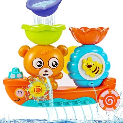 Jovicos Baby Badespielzeug, Bär und Bee Badewannenspielzeug Wasserspielzeug Kinder Spielzeug ab 1 2 3 4 Jahr für Jungen Mädchen Geschenk Jovicos Baby Badespielzeug, Bär und Bee Badewannenspielzeug Wasserspielzeug Kinder Spielzeug ab 1 2 3 4 Jahr für Jungen Mädchen Geschenk