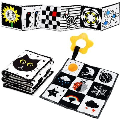 Jiosdo Baby Spielzeug 0-3 Monate, 2STK Kontrast Spielzeug Baby Schwarz Weiß Kontrastbuch, Kinderwagen Spielzeug, Babyspielzeug Geschenksets 0 3 6 12 Monate, Stoffbuch Knistertuch Würfel Jiosdo Baby Spielzeug 0-3 Monate, 2STK Kontrast Spielzeug Baby Schwarz Weiß Kontrastbuch, Kinderwagen Spielzeug, Babyspielzeug Geschenksets 0 3 6 12 Monate, Stoffbuch Knistertuch Würfel