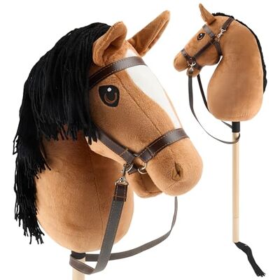 Bieco Hobby Horse Steckenpferd Fuchs Größe M, mit Trense Abnehmbarer Stock & Schweif, für Springreiten, Dressur & Spielen Hobby Horse Pferde Bieco Hobby Horse Steckenpferd Fuchs Größe M, mit Trense Abnehmbarer Stock & Schweif, für Springreiten, Dressur & Spielen Hobby Horse Pferde