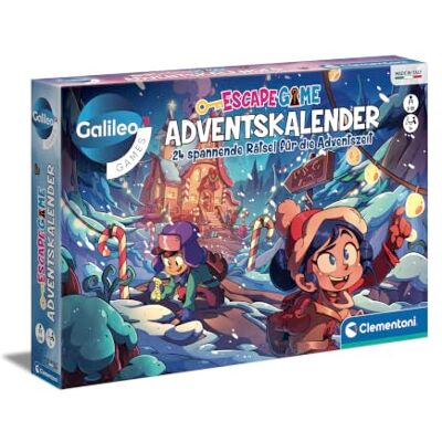 Clementoni Galileo Escape Game Adventskalender Rätsel-Adventskalender für Kinder Tägliche Hinweise & Escape-Room-Abenteuer bis Weihnachten 59466 von Clementoni Galileo Escape Game Adventskalender Rätsel-Adventskalender für Kinder Tägliche Hinweise & Escape-Room-Abenteuer bis Weihnachten 59466 von
