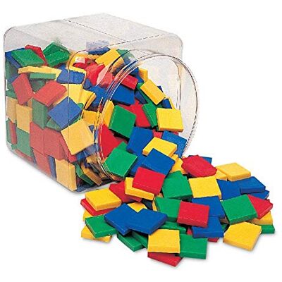 Learning Resources Quadratische farbige Fliesen, 400 Stück Zählspielzeug, Sortierspielzeug, in 6 Farben, ab 4 Jahren Learning Resources Quadratische farbige Fliesen, 400 Stück Zählspielzeug, Sortierspielzeug, in 6 Farben, ab 4 Jahren