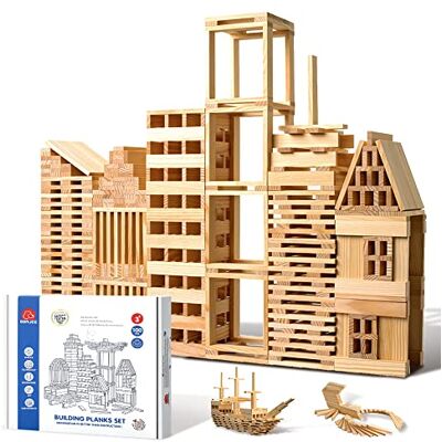 ICEKO KN 100 Stück Holzbausteine Natur,Spielzeug ab 3 4 5 6 Jahre, Bauklötze Holz für Kinder,Geschenke Junge und Mädchen , Ostergeschenke, Kreatives ICEKO KN 100 Stück Holzbausteine Natur,Spielzeug ab 3 4 5 6 Jahre, Bauklötze Holz für Kinder,Geschenke Junge und Mädchen , Ostergeschenke, Kreatives