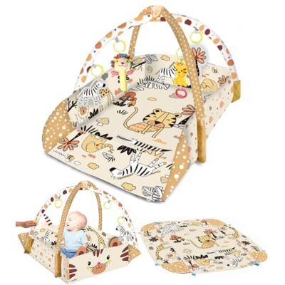 Ladanas Multifunktionale Baby Spieldecke mit Spielbogen – Baby Gym Spielmatte & Krabbeldecke – inkl. 30 Bällen + 5 Spielzeugen, Buikligtrainer ab 0+ Monaten Ladanas Multifunktionale Baby Spieldecke mit Spielbogen – Baby Gym Spielmatte & Krabbeldecke – inkl. 30 Bällen + 5 Spielzeugen, Buikligtrainer ab 0+ Monaten