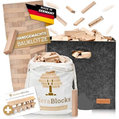 MaderaBlocks ® 250 XXL-Holzbausteine Natur, perfekte Ergänzung, 100% Made in Ravensburg Bauklötze Holz unbehandelt Kinder Konstruktions-Spielzeug, Motorik Bausteine 3 4 6 Jahre MaderaBlocks ® 250 XXL-Holzbausteine Natur, perfekte Ergänzung, 100% Made in Ravensburg Bauklötze Holz unbehandelt Kinder Konstruktions-Spielzeug, Motorik Bausteine 3 4 6 Jahre
