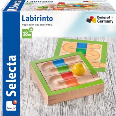 Selecta 62103 Labirinto Kugelbahn aus Holz, 16 Teile Motorikspielzeug Selecta 62103 Labirinto Kugelbahn aus Holz, 16 Teile Motorikspielzeug