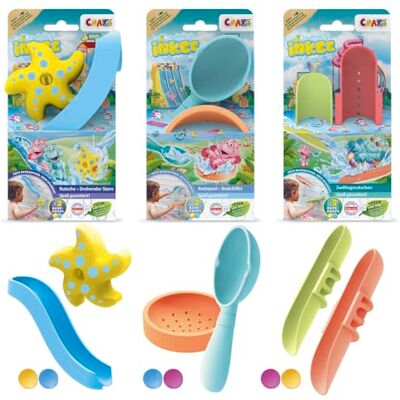 INKEE Toys Badeset Badespielzeug für Kinder , Badewannenspielzeug Set mit Rutschen, rollenden Stern, Planschbecken & Schaufel , Badespielzeug mit Saugnäpfe INKEE Toys Badeset Badespielzeug für Kinder , Badewannenspielzeug Set mit Rutschen, rollenden Stern, Planschbecken & Schaufel , Badespielzeug mit Saugnäpfe