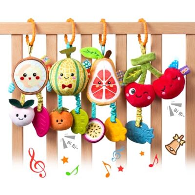 TUMAMA KIDS Baby Kinderwagen Spielzeug, Hängespielzeug Mit Glocke Baby Spielzeug Kinderbett Anhänge Obst hängen Rassel Kleinkind Spielzeug, Sensorisches Spielzeug Neugeborene 0 12 Monate TUMAMA KIDS Baby Kinderwagen Spielzeug, Hängespielzeug Mit Glocke Baby Spielzeug Kinderbett Anhänge Obst hängen Rassel Kleinkind Spielzeug, Sensorisches Spielzeug Neugeborene 0 12 Monate