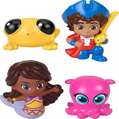 Fisher Price Santiago of The Seas Pirate Bath Toys for Preschool Kids, Santiago Kiko Lorelai and Cecilia, 4 Squirters Fisher Price Santiago of The Seas Pirate Bath Toys for Preschool Kids, Santiago Kiko Lorelai and Cecilia, 4 Squirters