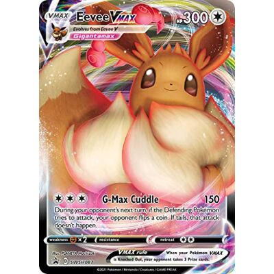 Pokémon Pokemon Eevee VMAX SWSH087 Sword & Shield Promo Rare Full Art Card Pokémon Pokemon Eevee VMAX SWSH087 Sword & Shield Promo Rare Full Art Card