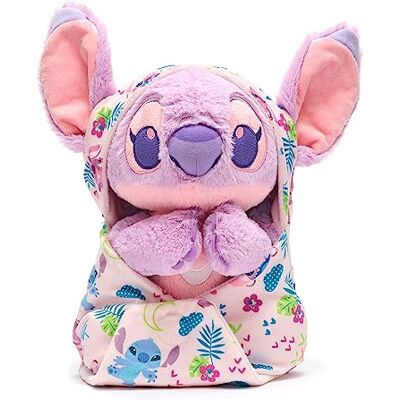 Disney Official Lilo & Stitch Baby Angel Kuscheltier 27 cm/11" Pinkes Baby-Alien-Plüschtier mit Abnehmbarer Decke Ab der Geburt geeignet Ab 0 Jahren Disney Official Lilo & Stitch Baby Angel Kuscheltier 27 cm/11" Pinkes Baby-Alien-Plüschtier mit Abnehmbarer Decke Ab der Geburt geeignet Ab 0 Jahren