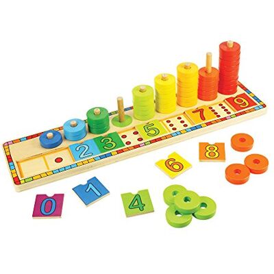 Bigjigs Toys Wooden Learn to Count Stacking Toy Bigjigs Toys Wooden Learn to Count Stacking Toy