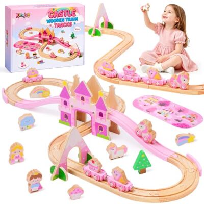 Kitojoy Spielzeug ab 3 4 5 6 Jahre Mädchen, 40 Pcs Castle Holzeisenbahn Set Kombinierbares Montessori Spielzeug, Magnetischer Einhorn‑Zug Holz Eisenbahn Kinder, Geschenke für 3 4 5 6 jährige Mädchen Kitojoy Spielzeug ab 3 4 5 6 Jahre Mädchen, 40 Pcs Castle Holzeisenbahn Set Kombinierbares Montessori Spielzeug, Magnetischer Einhorn‑Zug Holz Eisenbahn Kinder, Geschenke für 3 4 5 6 jährige Mädchen
