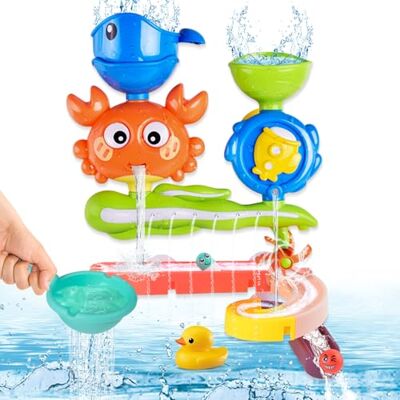 Taufe Badewannenspielzeug ab 1 2 3 4 Jahr,DIY Badespielzeug baby ab 1jahr mit Kugelbahn & Saugnäpfen,Wasserspielzeug Kinder Spielzeug Geschenk,Badewannen Spielzeug Kinder,für Jungen Mädchen ab 1 2 3Jahr (B) Taufe Badewannenspielzeug ab 1 2 3 4 Jahr,DIY Badespielzeug baby ab 1jahr mit Kugelbahn & Saugnäpfen,Wasserspielzeug Kinder Spielzeug Geschenk,Badewannen Spielzeug Kinder,für Jungen Mädchen ab 1 2 3Jahr (B)