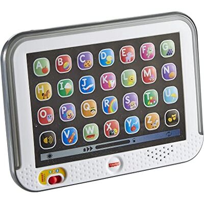 Fisher Price Lernspaß-Tablet, Babyspielzeug mit Lichtern, Musik, Motorikspielzeug, Lernspielzeug für Buchstaben, Wörter, Spielzeug ab 1 Jahr, Deutsche Version, CDG57 Fisher Price Lernspaß-Tablet, Babyspielzeug mit Lichtern, Musik, Motorikspielzeug, Lernspielzeug für Buchstaben, Wörter, Spielzeug ab 1 Jahr, Deutsche Version, CDG57