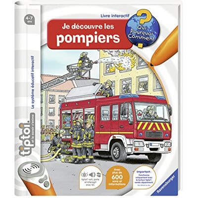 Ravensburger – Interaktives Buch tiptoi – Ich entdecke die Feuerwehr – Elektronische Lernspiele ohne Display auf Französisch – Kinder ab 4 Jahren – 00694 Ravensburger – Interaktives Buch tiptoi – Ich entdecke die Feuerwehr – Elektronische Lernspiele ohne Display auf Französisch – Kinder ab 4 Jahren – 00694