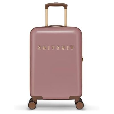 SUITSUIT Handgepäck Koffer mit 4 Rollen 55 x 35 x 20 cm Hartschalen Kabinentrolley mit TSA-Schloss Fab Seventies Old Rose SUITSUIT Handgepäck Koffer mit 4 Rollen 55 x 35 x 20 cm Hartschalen Kabinentrolley mit TSA-Schloss Fab Seventies Old Rose