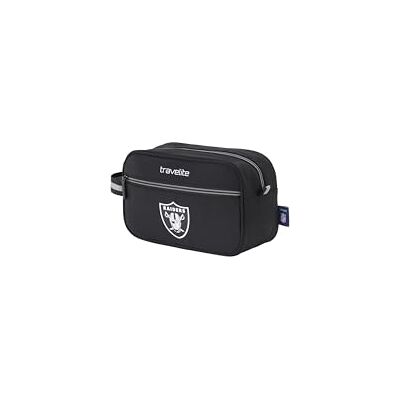 Travelite NFL Kulturtasche Las Vegas Raiders, 3 Liter, Ultraleicht kompakter Kulturbeutel aus robustem Polyester mit Reißverschlussfächern und Tragegriff, 15 x 24 x 9 cm Travelite NFL Kulturtasche Las Vegas Raiders, 3 Liter, Ultraleicht kompakter Kulturbeutel aus robustem Polyester mit Reißverschlussfächern und Tragegriff, 15 x 24 x 9 cm