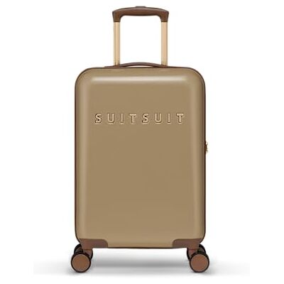 SUITSUIT Handgepäck Koffer mit 4 Rollen 55 x 35 x 20 cm Hartschalen Kabinentrolley mit TSA-Schloss Fab Seventies Cuban Sand SUITSUIT Handgepäck Koffer mit 4 Rollen 55 x 35 x 20 cm Hartschalen Kabinentrolley mit TSA-Schloss Fab Seventies Cuban Sand