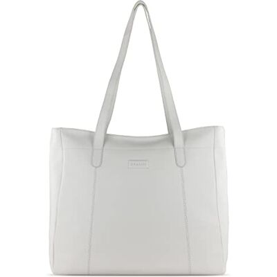 Bugatti ELSA Reisetasche aus Leder, Weekender für den Urlaub, Gymtasche für Sport, weiß Bugatti ELSA Reisetasche aus Leder, Weekender für den Urlaub, Gymtasche für Sport, weiß