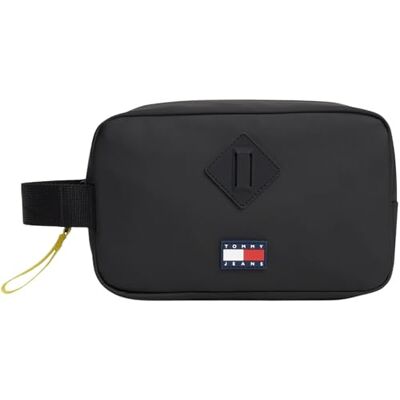 Tommy Jeans Herren Kulturbeutel Daily Elevated mit Schlaufe, Schwarz (Black), Einheitsgröße Tommy Jeans Herren Kulturbeutel Daily Elevated mit Schlaufe, Schwarz (Black), Einheitsgröße