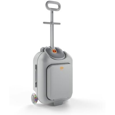 Kinderkraft Cabby 2-in-1 Kinderkoffer mit Sitz, faltbar, LED-Räder, Grau Kinderkraft Cabby 2-in-1 Kinderkoffer mit Sitz, faltbar, LED-Räder, Grau
