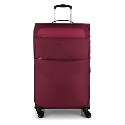 Gabol Großer weicher Koffer, erweiterbar, 78 x 46 x 30 cm, Gewicht 3 kg, Kapazität bis zu 96,6 l, 4 Doppelrollen und TSA-Schloss, spanisches Design aus EVA, robust und flexibel, burgunderrot, Grande Gabol Großer weicher Koffer, erweiterbar, 78 x 46 x 30 cm, Gewicht 3 kg, Kapazität bis zu 96,6 l, 4 Doppelrollen und TSA-Schloss, spanisches Design aus EVA, robust und flexibel, burgunderrot, Grande