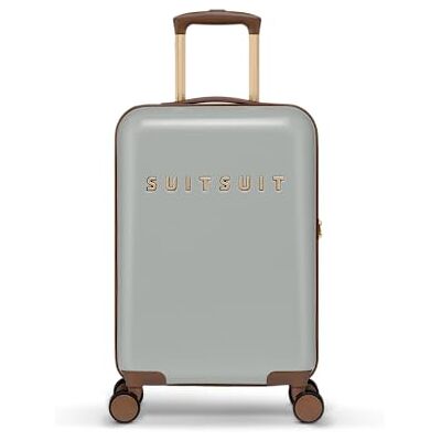 SUITSUIT Handgepäck Koffer mit 4 Rollen 55 x 35 x 20 cm Hartschalen Kabinentrolley mit TSA-Schloss Fab Seventies Limestone SUITSUIT Handgepäck Koffer mit 4 Rollen 55 x 35 x 20 cm Hartschalen Kabinentrolley mit TSA-Schloss Fab Seventies Limestone