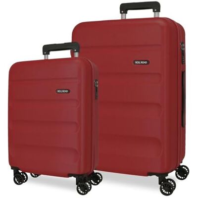 Roll Road Flex Gepäckset Burgunderrot 46x65x25 cm, starres ABS-Seitenkombinationsschloss 91L 5.7kg 4 Doppelräder, Handgepäck Roll Road Flex Gepäckset Burgunderrot 46x65x25 cm, starres ABS-Seitenkombinationsschloss 91L 5.7kg 4 Doppelräder, Handgepäck