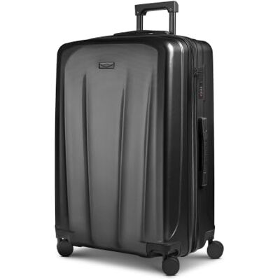 Police Check-in Koffer für Damen und Herren großer XL Trolley 50,5X 30 x 75 cm aus hochwertigem, stoßfestem ABS Material Erweiterbar & Teleskopgriff New York Serie Police Check-in Koffer für Damen und Herren großer XL Trolley 50,5X 30 x 75 cm aus hochwertigem, stoßfestem ABS Material Erweiterbar & Teleskopgriff New York Serie