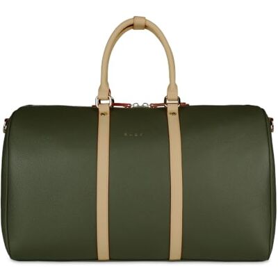Bugatti Ella Reisetasche S aus Kunstleder, kompakte Weekender-Bag mit Schulterriemen, Olive Bugatti Ella Reisetasche S aus Kunstleder, kompakte Weekender-Bag mit Schulterriemen, Olive