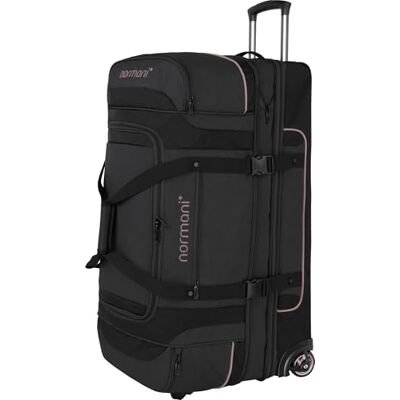 normani Reisetasche 2-Rad Trolley 120-150 Liter Weichgepäck Travel Bag mit Rollen und 6 Fächern erweiterbarer Reisetrolley Rolltasche Sporttasche 81x39x39/47 cm Farbe Schwarz/Rosa Größe 120-150 Liter normani Reisetasche 2-Rad Trolley 120-150 Liter Weichgepäck Travel Bag mit Rollen und 6 Fächern erweiterbarer Reisetrolley Rolltasche Sporttasche 81x39x39/47 cm Farbe Schwarz/Rosa Größe 120-150 Liter