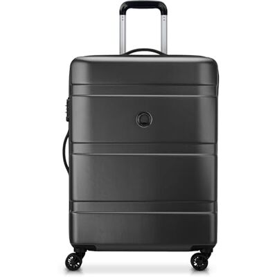 DELSEY Paris Airship 2.0 Aufgabekoffer 66x46x28 cm Schwarz Robuste & leichte Schale, 2 Jahre Garantie, TSA-Schloss, Mittlere Größe L, 4 Doppelrollen, Netztasche, Seitengriff, ABS DELSEY Paris Airship 2.0 Aufgabekoffer 66x46x28 cm Schwarz Robuste & leichte Schale, 2 Jahre Garantie, TSA-Schloss, Mittlere Größe L, 4 Doppelrollen, Netztasche, Seitengriff, ABS