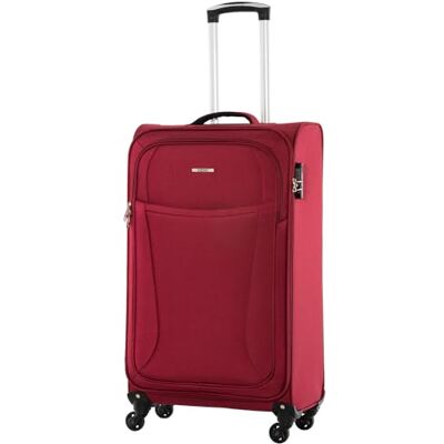 NOWI Grenoble 4-Rollen Koffer 360° Drehbar, Arretierbares Gestänge, Zahlenschloss, Adressfeld, Vortasche, Geschäumte Front (rot, XL) NOWI Grenoble 4-Rollen Koffer 360° Drehbar, Arretierbares Gestänge, Zahlenschloss, Adressfeld, Vortasche, Geschäumte Front (rot, XL)