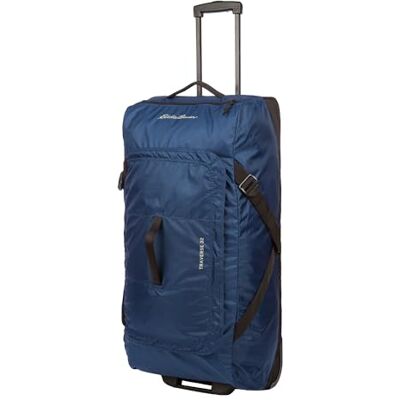 Eddie Bauer Traverse Rollreisetasche, aus reißfestem Polyester mit Teleskopgriff, Mittel-Indigo, 31 Eddie Bauer Traverse Rollreisetasche, aus reißfestem Polyester mit Teleskopgriff, Mittel-Indigo, 31