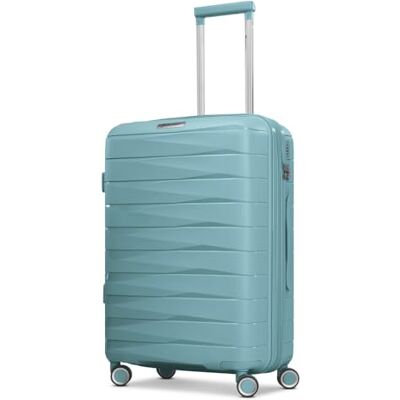 Franky Check-in Koffer für Damen und Herren mittelgroßer Trolley 42 x 24 x 65 cm aus hochwertigem, leichtem Polypropylen Material Erweiterbar & TSA-Schloss London Serie Franky Check-in Koffer für Damen und Herren mittelgroßer Trolley 42 x 24 x 65 cm aus hochwertigem, leichtem Polypropylen Material Erweiterbar & TSA-Schloss London Serie