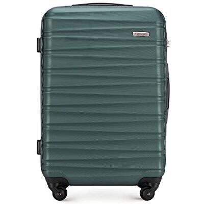 WITTCHEN Reisekoffer Rollkoffer Trolley Mittlerer Koffer Reisekoffer Hartschale aus ABS Mittelgroßkoffer mit 4 Spinner-Rollen Zahlenschloss Groove Line Größe M grün Lufthansa/Eurowings/Ryanair WITTCHEN Reisekoffer Rollkoffer Trolley Mittlerer Koffer Reisekoffer Hartschale aus ABS Mittelgroßkoffer mit 4 Spinner-Rollen Zahlenschloss Groove Line Größe M grün Lufthansa/Eurowings/Ryanair