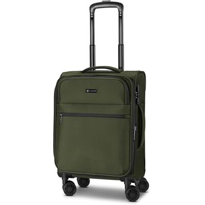 Bugatti Kabinen-Koffer für Damen und Herren Kleiner Cabin-Trolley 36.5 x 19.5 x 55cm aus hochwertigem, flexiblem Polyester Material Erweiterbar & Doppelrolle Valencia Soft Serie Bugatti Kabinen-Koffer für Damen und Herren Kleiner Cabin-Trolley 36.5 x 19.5 x 55cm aus hochwertigem, flexiblem Polyester Material Erweiterbar & Doppelrolle Valencia Soft Serie