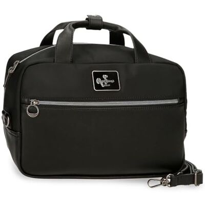 Pepe Jeans Christine Kulturbeutel, Schwarz, 31 x 21 x 15 cm, Polyester, mit Details aus Kunstleder von Joumma Bags, Schwarz, Talla única, Kulturbeutel Pepe Jeans Christine Kulturbeutel, Schwarz, 31 x 21 x 15 cm, Polyester, mit Details aus Kunstleder von Joumma Bags, Schwarz, Talla única, Kulturbeutel