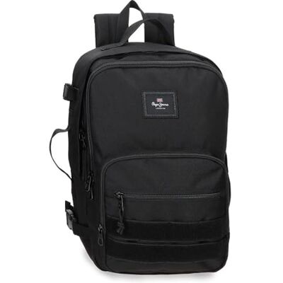 Pepe Jeans Aris Evergreen Gepäcktasche, Unisex, für Kinder, Schwarz, 25x40x20 cm, Kabinenrucksack für Laptop Pepe Jeans Aris Evergreen Gepäcktasche, Unisex, für Kinder, Schwarz, 25x40x20 cm, Kabinenrucksack für Laptop